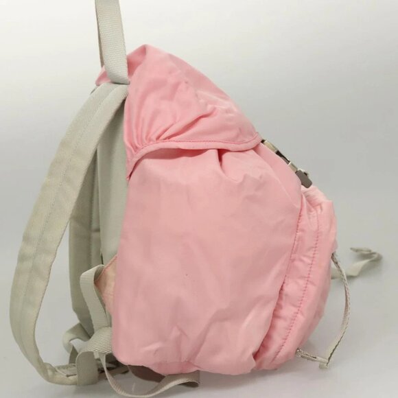 PRADA Backpack Nylon Pink Silver Auth ki5661 - Picture 6 of 15
